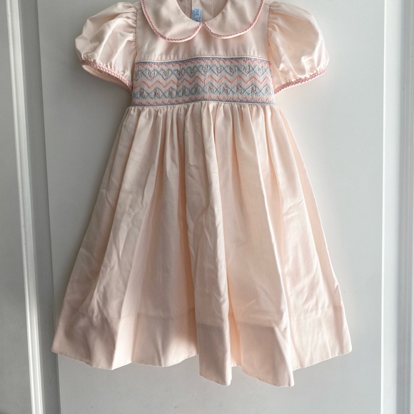 Charming Pink hand smocked dress - Picture 1 of 5